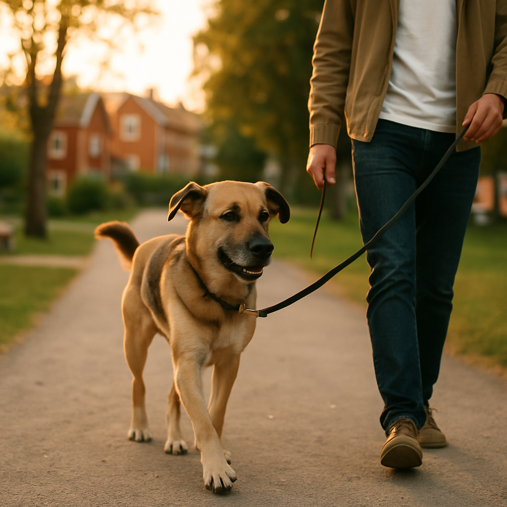 Gå pænt i snor: trin for trin til roligere ture